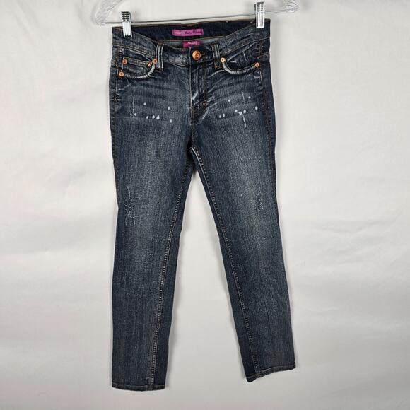Vigoss Jeans Women's 14R Blue Dark Wash Amethyst Collection Slight Distressed - Picture 1 of 15